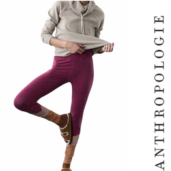 Anthropologie Pants - Saturday/Sunday Printed Mix Leggings Medium